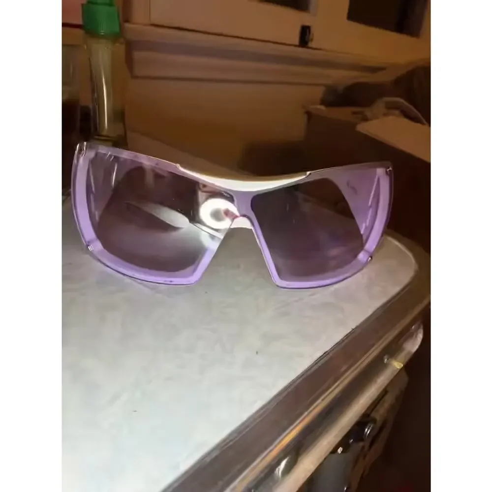 Christian Dior Overshine 2 Y2K Shield Sunglasses White Lilac/pink